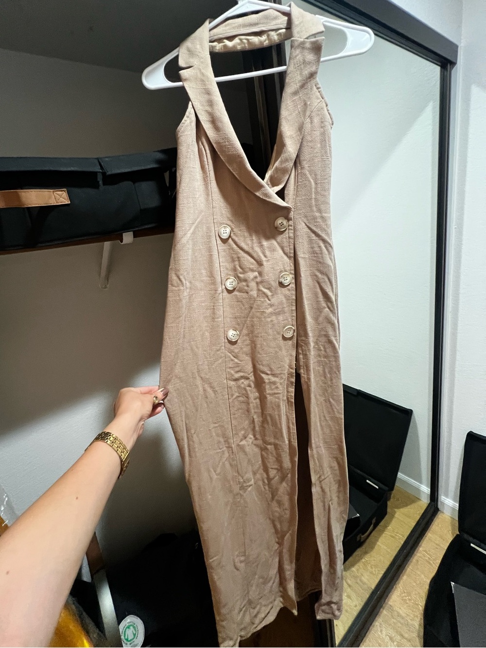 RUMER - Arden blazer maxi dress XS Nutmeg - Picture 2 of 4